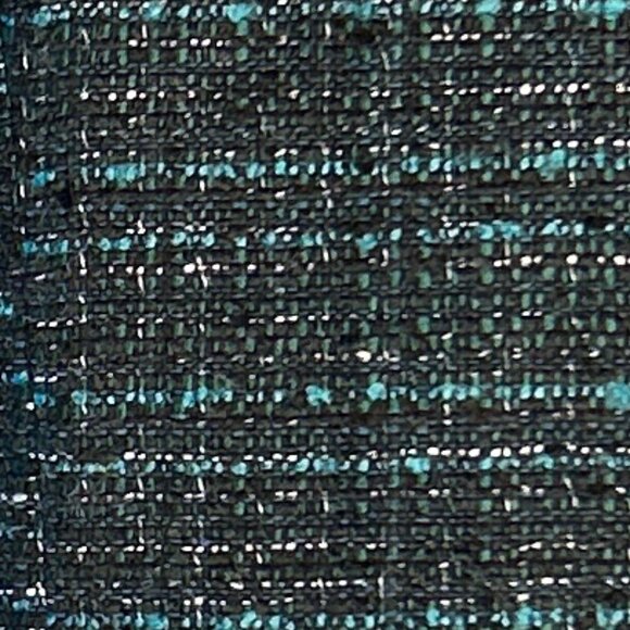 Talbots SZ 10 Tailored Tweed Boxy Blazer Teal & Black Academia Preppy Old Money - Picture 9 of 11